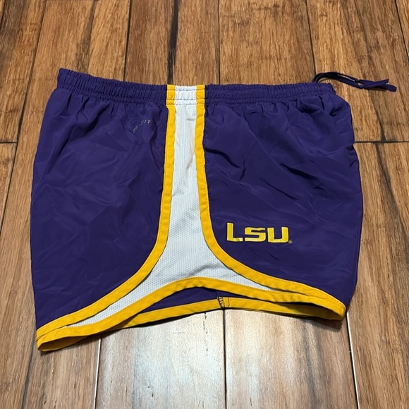 Nike LSU Tigers Purple Running Shorts Womens Size Medium Dri Fit - Picture 7 of 8